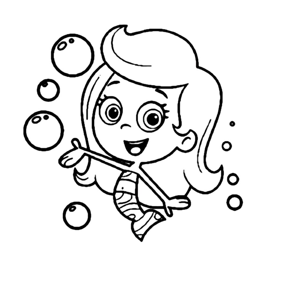 Plansa de colorat cu Bubble Guppies 48 48